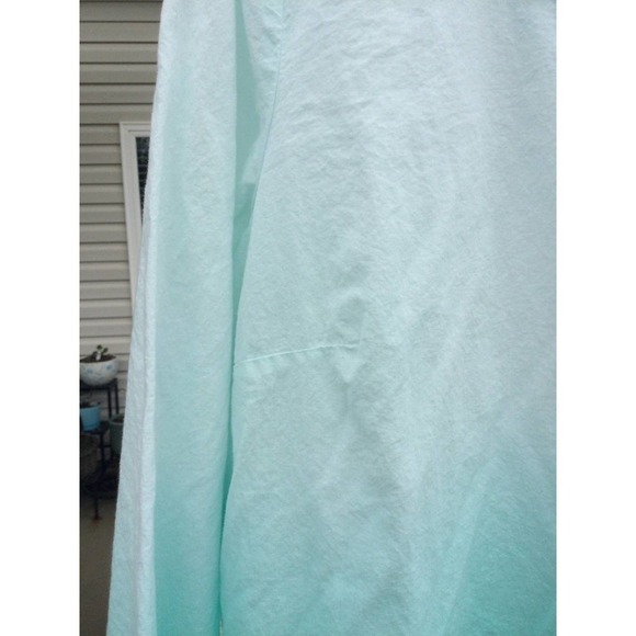 Krazy Kat size XXL tie die top blouse 3/4 sleeve beaded beading teal coastal - Picture 7 of 13